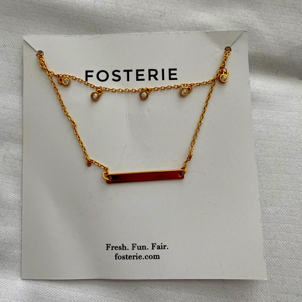 Gold statement necklace